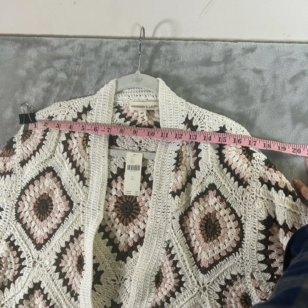 NWT Anthropologie amber crochet cardigan oversized - Picture 13 of 14